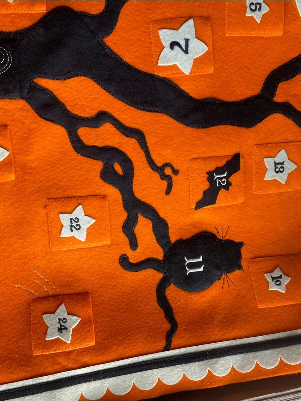 Happy Halloween Orange Wall Hanging Countdown